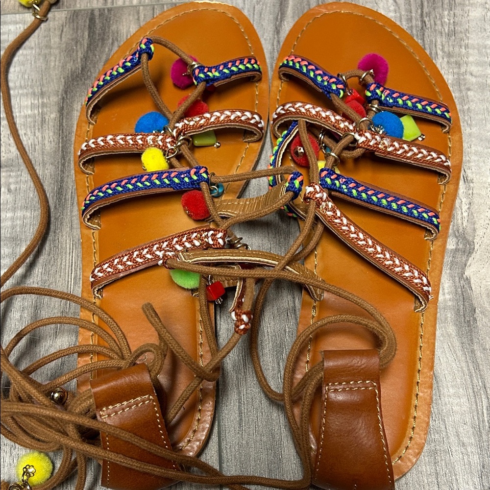 Mossimo Supply Co. Multicolor Lace-Up Sandals